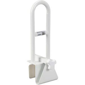 Drive Medical 12036 Bath & Shower Adjustable Handle Safety Grab Bar Rail, White